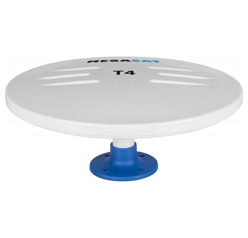Megasat DVB-T T4 Camping - Antenne - weiß/blau Camping Sat-Anlage (DAB, DAB+, DVB-T, DVB-T2) von Megasat