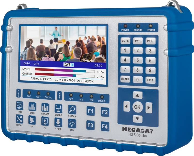 Megasat Satfinder Satmessgerät HD 5 Combo DVB-S2 Satelliten DVB-C DVB-T2 Messgerät von Megasat