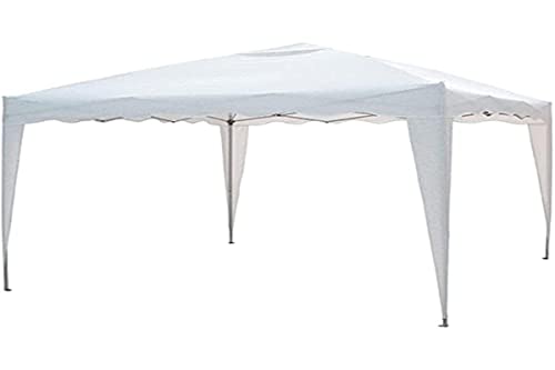 Faltpavillon für den Garten, 3 x 3 cm, automatisch, zusammenklappbar, Akkordeon, Stand, Meerestand aus Aluminium (ohne Seitenwände, weiß) von Megashopitalia