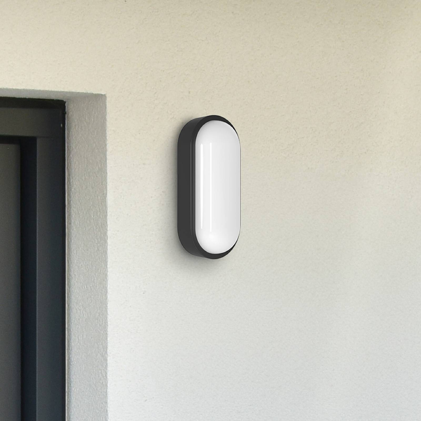 MEGATRON LED-Außenwandlampe Zella Neo XL Sensor schwarz IP54 von Megatron