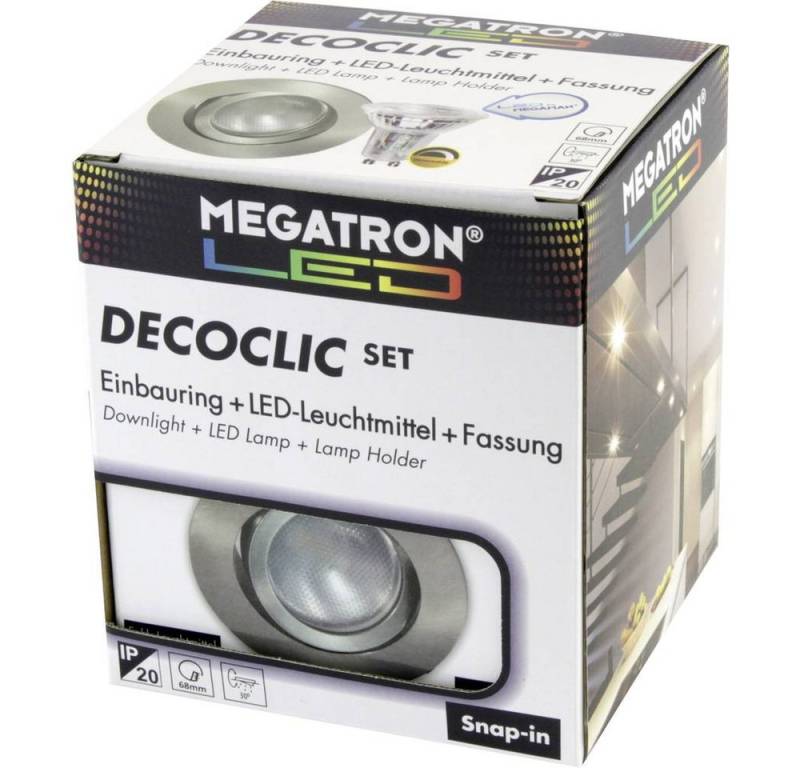 Megatron LED Einbauleuchte Einbauleuchte Decoclic, Schwenkbar, Dimmbar von Megatron