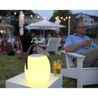 Megatron - MT69083 Spika LED-Außentischleuchte mit Lautsprecher 10 w rgbw Weiß von Megatron