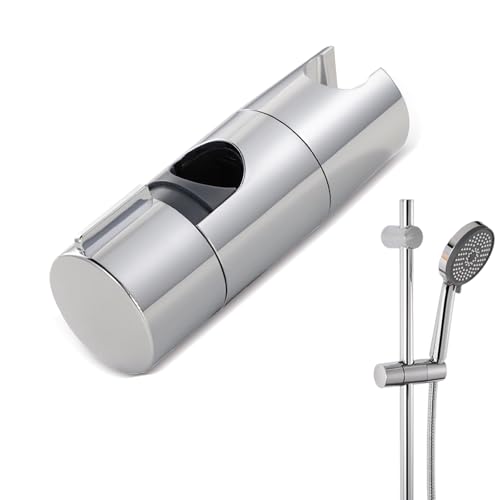 Handbrause Halterung, 1 Stück Duschkopfhalter 11.6×4cm, Duschkopfhalterung, Universal Handbrause Halterung Duschbrause Halterung für Gleitstange Drehbar (Silber) von Megcdtr