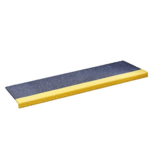 Antirutschkantenprofil GFK Medium schwarz mit Kante gelb 230x1000x30mm von Mehlhose Antirutschprodukte