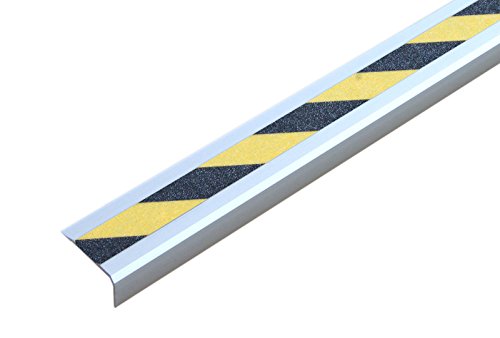 Antirutschtreppenkantenprofil Aluminium m2 Easy Clean schwarz/gelb 53x1000x31mm, selbstklebend Antirutschtreppenkantenprofil Aluminium m2 Easy Clean schwarz/gelb 53x1000x31mm, selbstklebend von Mehlhose Antirutschprodukte