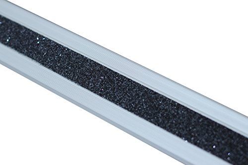 Antirutschtreppenkantenprofil Aluminium m2 GlitterGrip schwarz 53x800x31mm, selbstklebend von Mehlhose Antirutschprodukte