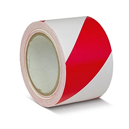 Bodenmarkierungsklebeband Standard rot/weiß 75mm x 33m von Mehlhose Antirutschprodukte