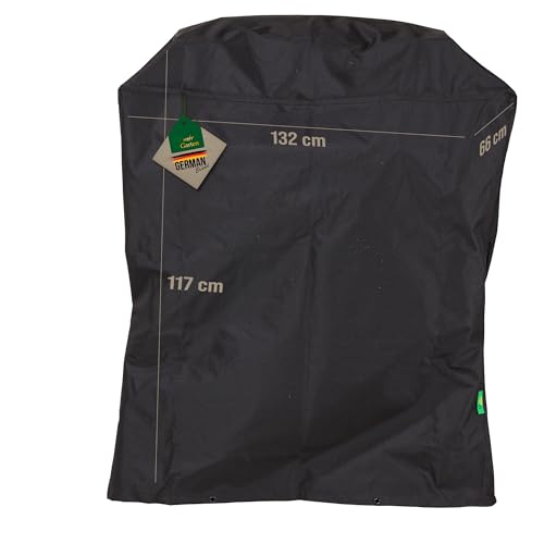 Mehr Garten Grillabdeckung wetterfest rechteckig, 132x66x117 cm, schwarz, Oxford 600D Gewebe, Gasgrill Abdeckung wasserdicht und UV-beständig, Grill Abdeckhaube von Mehr Garten