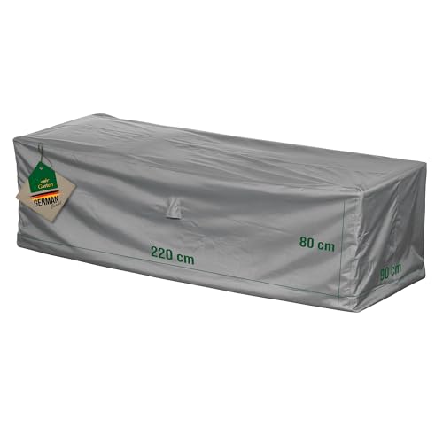 Mehr Garten Loungesofa Abdeckung 3 Sitzer, 220x90x80 cm, grau, Oxford 600D Gewebe, Schutzhülle Gartensofa, wasserdicht, UV-beständig und wetterfest von Mehr Garten