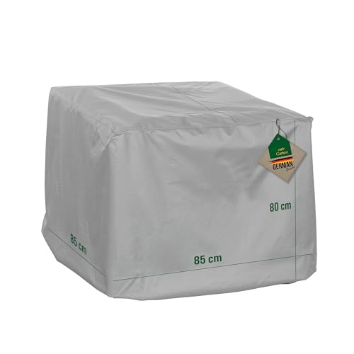 Mehr Garten Premium Protect Abdeckung Loungesessel 85x85x80 cm, hellgrau, atmungsaktives 2-lagiges Polyestergewebe, Schutzhülle für Gartensessel wasserdicht und UV-beständig von Mehr Garten