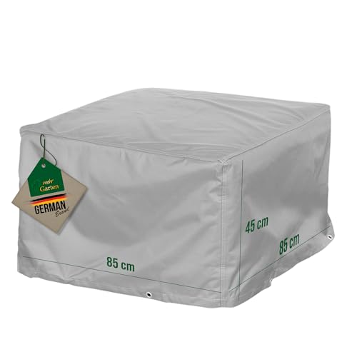 Mehr Garten Premium Protect Abdeckung Loungetisch 85x85x45 cm, hellgrau, atmungsaktives 2-lagiges Polyestergewebe, Schutzhülle für Gartentisch wasserdicht und UV-beständig von Mehr Garten