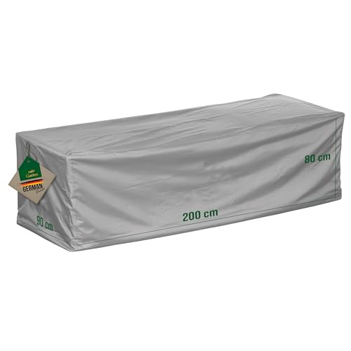 Mehr Garten Premium Protect Loungesofa Schutzhülle 2-3 Sitzer, 200x90x80 cm, hellgrau, atmungsaktives 2-lagiges Polyestergewebe, Gartenmöbel Abdeckung wasserdicht und UV-beständig von Mehr Garten