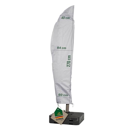 Mehr Garten Premium Protect Sonnenschirm Abdeckung für gebogene Ampelschirme, 270x40/84/60 cm, hellgrau, bis Ø 400 cm, atmungsaktives 2-lagiges Polyestergewebe wasserdicht und UV-beständig Mehr Garten Premium Protect Sonnenschirm Abdeckung für gebogene Ampelschirme, 270x40/84/60 cm, hellgrau, bis Ø 400 cm, atmungsaktives 2-lagiges Polyestergewebe wasserdicht und UV-beständig von Mehr Garten