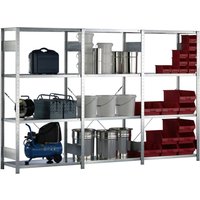 META Komplettpaket Fachbodenregal verzinkt, Fachlast 150 kg, HxBxT 2.000 x 3.068 x 436 mm META Komplettpaket Fachbodenregal verzinkt, Fachlast 150 kg, HxBxT 2.000 x 3.068 x 436 mm von META