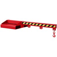 RR-Industrietechnik® Lastarm Typ RLA, Tiefe 1.500 mm, TK 550 2.500 kg, RAL 3000 feuerrot von RR-Industrietechnick