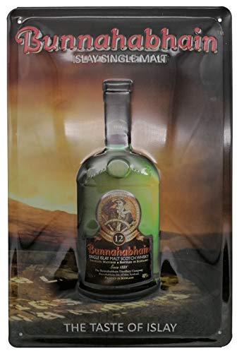BUNNAHABHAIN Whisky Barschild, hochwertig geprägtes Retro Blechschild, Werbeschild, Dekoration, Türschild, Wandschild, 30 x 20 cm von Mehr Relief-Schilder hier...