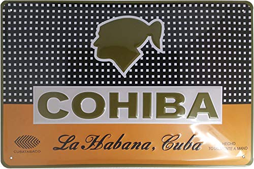 Cohiba ZIGARRE, Retro Werbung, Blechschild, Türschild, Wandschild, Bar-Dekoration, hochwertig geprägt, 30 x 20 cm von Mehr Relief-Schilder hier...