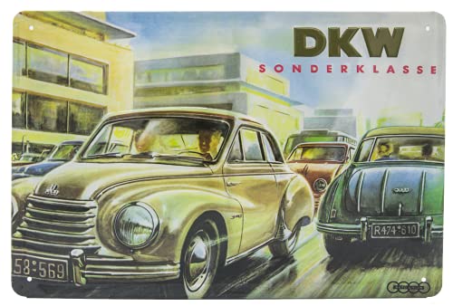 30 x 20 cm Retro Blechschild passend für DKW Autounion Fans, Deko Werkstatt, Garagen, Auto Schild, geprägtes Stahlblech von LuckyLinde