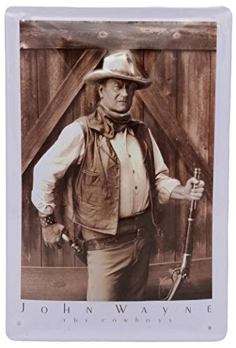 Retro Cowboy Blechschild passend für John Wayne Fans, Deko Schild, 20 x 30 cm von Mehr Relief-Schilder hier...