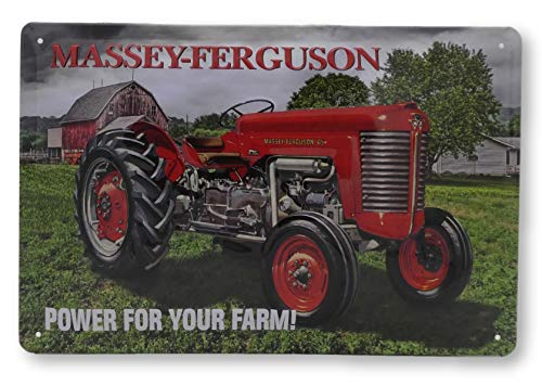 MASSEY FERGUSON Traktor Trecker Schlepper Bulldog Landwirtschaft Blechschild, hochwertig geprägt 30 x 20 cm - Wandschild, Türschild, Dekoration von Mehr Relief-Schilder hier...