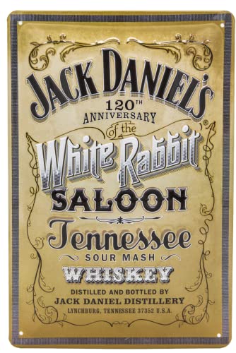 Whiskey Saloon Blechschild, passend für Jack Daniels Liebhaber und Genießer - hochwertig geprägtes Stahlblech Schild, Bar Dekoration, 30 x 20 cm von Mehr Relief-Schilder hier...