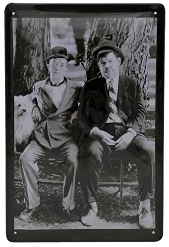 Mehr Relief-Schilder hier... geprägtes Blechschild: DICK & DOOF, Stan Laurel und Oliver Hardy, Format: 30 x 20 cm, Filmplakat Reproduktion Wanddekoration von Mehr Relief-Schilder hier...