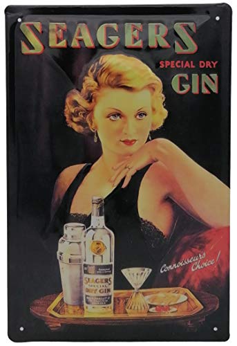 30 x 20 cm Retro Blechschild passend für Seagers Gin Liebhaber und Genießer, Deko Bar Schild, geprägtes Stahlblech 30 x 20 cm Retro Blechschild passend für Seagers Gin Liebhaber und Genießer, Deko Bar Schild, geprägtes Stahlblech von LuckyLinde