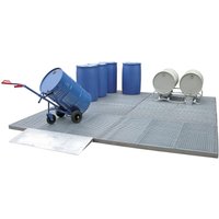 LaCont Auffangwanne aus Stahl, Bodenelement BS 20.10 / 123, BxT 2.000 x 1.000 mm, Ü-Zeichen, verzinkt von LaCont