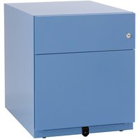 Rollcontainer Note™ mit Hängeregister und Schublade, HxBxT 495 x 420 x 565 mm, blau von Bisley