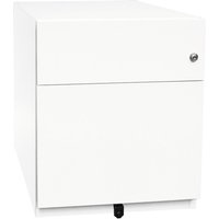 Rollcontainer Note™ mit Hängeregister und Schublade, HxBxT 495 x 420 x 565 mm, weiß von Bisley