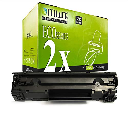 2X MWT Toner kompatibel für Canon I-Sensys LBP 6000 6020 6030 b w ersetzt 3484B002 725 von Mehrwegtoner