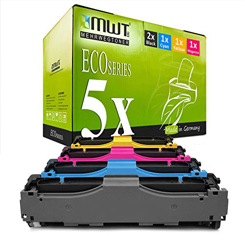 5X MWT Toner für Canon LBP653Cdw MF732Cdw MF735Cx MF733Cdw MF735Cdwt LBP654Cx MF731Cdw MF734Cdw LBP654Cdw ersetzt 046H BK CMY Set von Mehrwegtoner