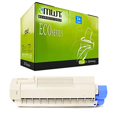 1x MWT Toner für Oki C 610 DM DN CDN N DTN ersetzt 44315307 Cyan Blau Druckerpatrone Cartridge von Mehrwegtoner