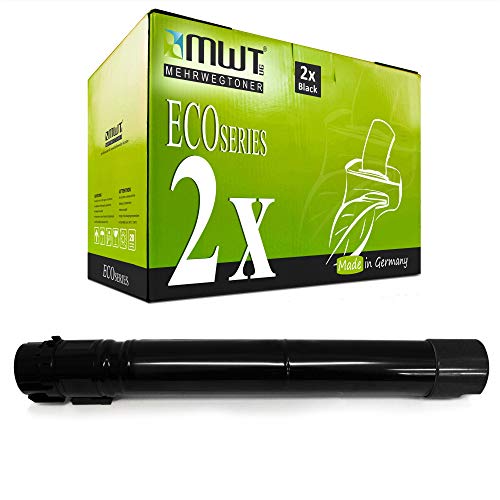 2X MWT Toner für kompatibel für Lexmark X 950 952 954 wie X950X2KG Black Schwarz Patronen Kartuschen von Mehrwegtoner