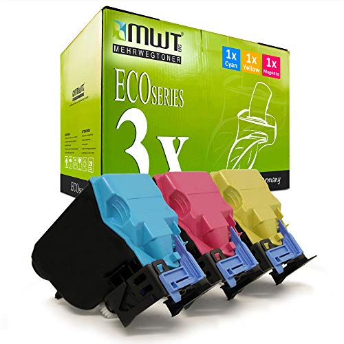 3X MWT Toner für Konica Minolta Bizhub C 35 wie Color Cyan Magenta Yellow von Mehrwegtoner