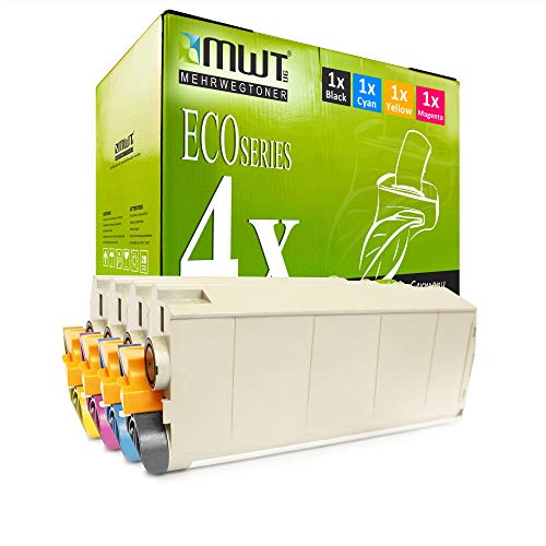 4X Kraft Office Supplies Toner kompatibel für Oki MC760dn MC780dnf MC770dnvfax MC770 MC770plus MC770dnf MC760dnvfax MC760dnf MC760 MC770dn ersetzt 45396301 - 45396304 Set von Mehrwegtoner