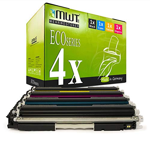 4X MWT Toner für Canon I-Sensys LBP 7010 7018 c ersetzt 729 Schwarz Blau Rot Gelb von Mehrwegtoner