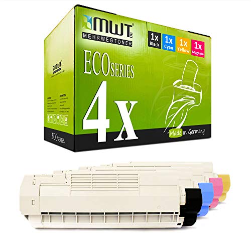 4X MWT Toner für Oki C 5650 5750 DN N ersetzt 43872305-43865708 Cartridges Druckerpatronen von Mehrwegtoner