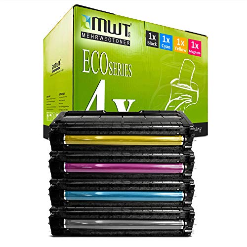 4X MWT Toner für Ricoh Aficio SP C 340 wie Set Schwarz Blau Rot Gelb Patronen Cartridges von Mehrwegtoner