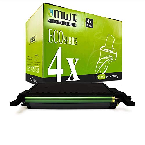 4X MWT Toner kompatibel für Samsung CLX 6220 6250 wie CLT-K5082L K5082L Black Schwarz von Mehrwegtoner