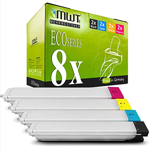 8X MWT Toner für Samsung MultiXpress C 9201 9251 9301 wie CLT-809 CLT809 Set von Mehrwegtoner