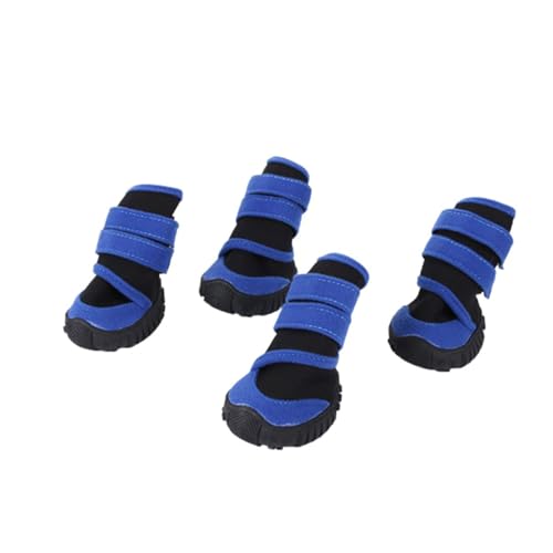 Hundeschuhe, leicht wasserdicht, rutschfest, Tauchstoff, Obere Hundestiefel, Haustierpfoten-Schutzhülle, für den Innenbereich, geräuschlose Schuhe, Outdoor-Wanderschuhe für Welpen, kleine, mittelgroße von MeiAOBest