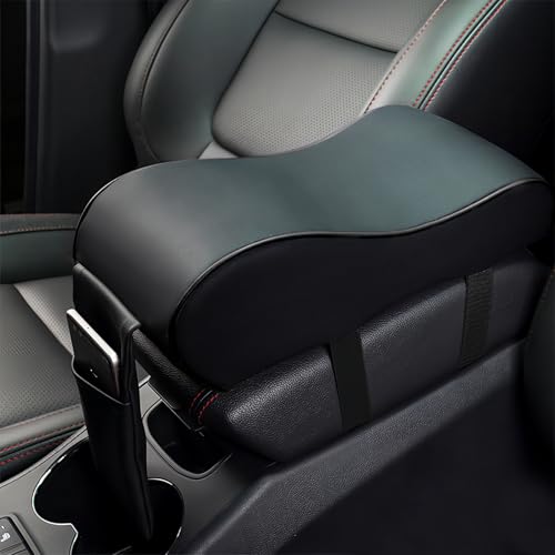 MeiBoAll Auto-Armlehnen-Kissen, Memory-Schaum, Auto-Armlehnen-Kissen mit Handy-Halterung, universell passend für die meisten Autos von MeiBoAll