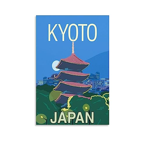 Koyoto Japan-Vintage-Reiseposter, Landschaft, 60 x 90 cm, Wandkunst, Kunstdruck, Leinwand-Kunst-Poster, modernes Familienschlafzimmer-Dekor-Poster von MeiDai