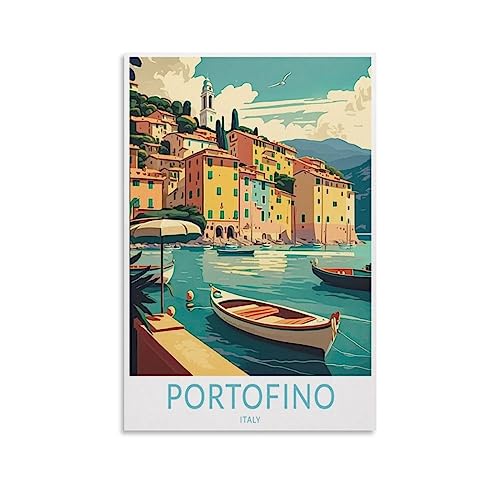 Portofino Italien Vintage Reiseposter Küste 30 x 45 cm Wandkunstdruck Leinwand Kunst Poster Moderne Familie Schlafzimmer Dekor Poster Portofino Italien Vintage Reiseposter Küste 30 x 45 cm Wandkunstdruck Leinwand Kunst Poster Moderne Familie Schlafzimmer Dekor Poster von MeiDai