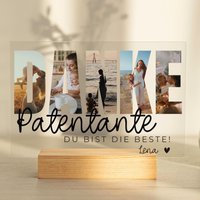 Patentante Geschenk Personalisiert Zur Taufe Fotogeschenk Geburtstag Taufgeschenk Patin Dankeschön Fotocollage von MeiFamilyDE