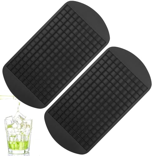 2 Stück Mini Eiswürfelform Klein Silikon Eiswürfelform, Mini Eiswürfel Form Silikonform Eiswürfelformen & Eiswürfelschalen für 160 Eiswürfel(1x1 cm), für Küche Bars Whisky Cocktails Getränke von MeiHongJiaYe