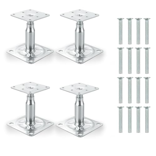 4 Stück Pfostenträger Höhenverstellbar, 95 x 95 mm Pfostenträger Verstellbar 100-130 mm, Verzinkte Stützenfuß Bodenfuß für Zäune, Unterstände, Carports, Pergolen, Bauarbeiten 4 Stück Pfostenträger Höhenverstellbar, 95 x 95 mm Pfostenträger Verstellbar 100-130 mm, Verzinkte Stützenfuß Bodenfuß für Zäune, Unterstände, Carports, Pergolen, Bauarbeiten von MeiKYing