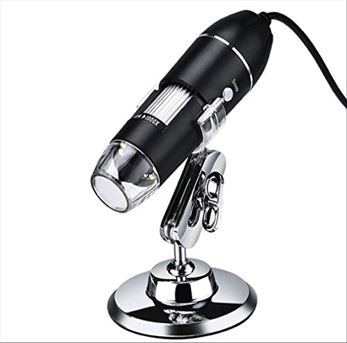 Meichoon 1600 x USB Digitales Mikroskop,Tragbare Mini-Kamera mit Flexiblem Metallständer,8 LED-Leuchten,Kompatibel Mit Android,Mac,Windows 7/8/10,NB01C von Meichoon