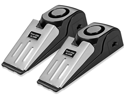 Meichoon 2er Pack Alarm Türstopper Keil Störsender für innen 120db Loud Anti-Diebstahl Tragbar Winddicht für Zuhause Hotel Einbruchsalarm Erkennung Sicherheit Persönlicher Schutz Reisen von Meichoon